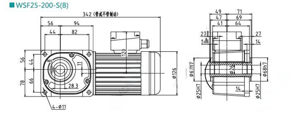 WSF25-200-S(B)減速機 WSF25-200-S(B)減速機